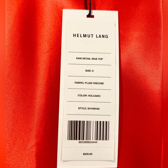 HELMUT LANG***Raw Detail Bias Top Red**US 0**$320 - Picture 5 of 5